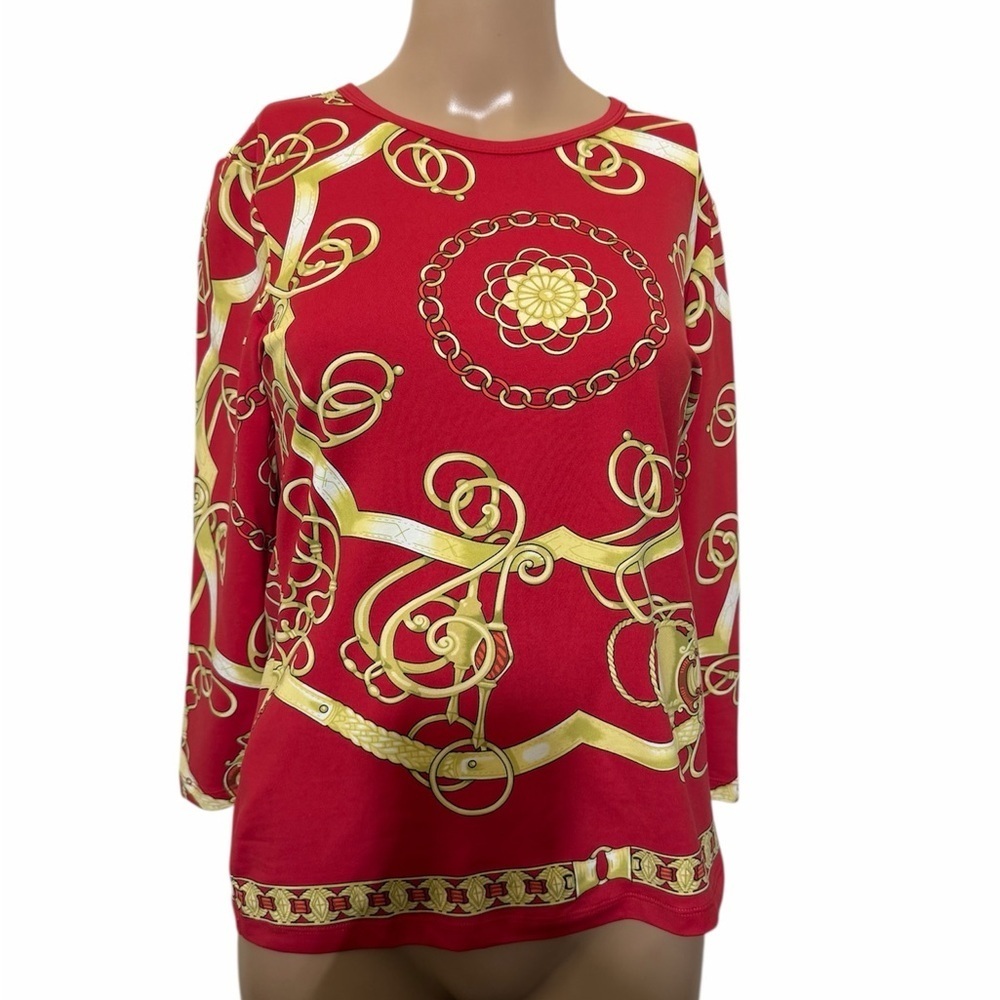 J. McLaughlin limited edition Red holiday top